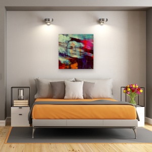Tablou Canvas - Umbre, Pictura, Portret, Filtru, Vopsea, Fata, 90 x 90 cm - Img 3