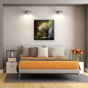 Tablou Canvas - Un Buchet De Flori De Pajiste, 60 x 60 cm - Img 3