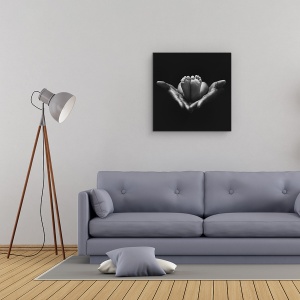 Tablou Canvas - Un Mic Miracol, Copil, Dragut, Mana, Nou-Nascut, Dragoste, 90 x 90 cm - Img 2
