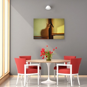 Tablou canvas - Un Pic De Maya, Pisica, Fereastra, Pet, Umbra, Ascunde, 40 x 60 cm - Img 4