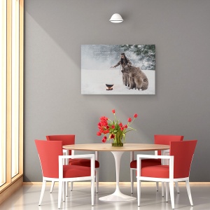 Tablou canvas - Urs, Femeie, Urs, Ireal, Invingator, 60 x 90 cm - Img 4