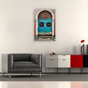 Tablou canvas - Usa Venetiana, Colorata, Albastru, Alb, 60 x 90 cm - Img 2