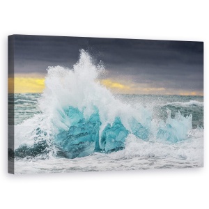 Tablou canvas - Val De Gheata, Islanda, Jokulsarlon, Laguna, Albastru, 50 x 80 cm