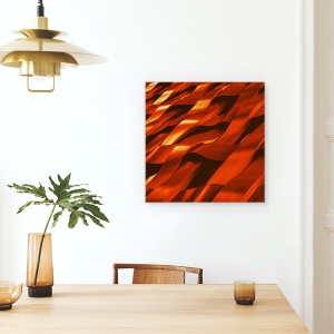 Tablou canvas - Valuri De Pasiune, Rosu, Textura, Model, Abstract, Flux, 60 x 60 cm - Img 4