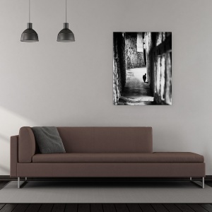 Tablou canvas - Vanator Tacut, Pisica, Intuneric, Vanatoare, Alee, Animal, 60 x 75 cm - Img 2