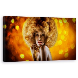 Tablou canvas - Varsta Varsatorului, Model, Lumina, Femeie, Fata, Aur, 50 x 100 cm