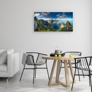 Tablou canvas - Vedere Din Reinebringen, Panorama, Munte, Deal, Peisaj, 50 x 100 cm - Img 4