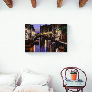 tablou decorativ canvas venezia barca 75x100 cm