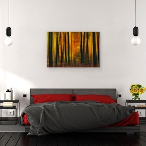 Tablou canvas - Venirea Toamnei, Padure, Peisaj, Frunza, 40 x 60 cm - Img 3