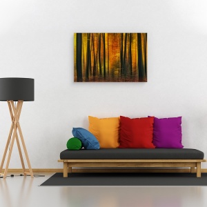 Tablou canvas - Venirea Toamnei, Padure, Peisaj, Frunza, 60 x 90 cm - Img 2