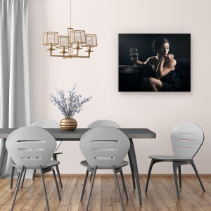 Tablou canvas - Vin, Portret, Vin, Fata, Femeie, 60 x 75 cm - Img 4