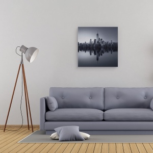 Tablou canvas - Vine Ziua, Manhattan, New York, Cladire, Rasarit De Soare, 90 x 90 cm - Img 2