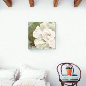 Tablou canvas vintage flori cu bujori albi