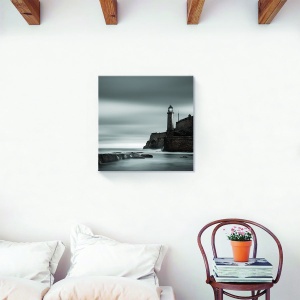 Tablou decorativ canvas vintage cu peisaj far 60x60 cm
