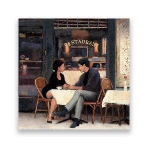 Tablou Canvas - Vintage, Restaurant, Paris, Romantic, 60 x 60 cm