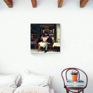 Tablou decorativ vintage Paris pe canvas 60x60 cm
