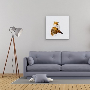 Tablou canvas - Winterfox, Vulpe, Animal, Animale, Suedia, Salbatic, 90 x 90 cm - Img 2