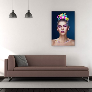 Tablou Canvas - Yana, Model, Frumos, Par, Make-Up, Fata, 60 x 90 cm - Img 2