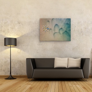 Tablou canvas - Yoga Aeriana, Plaja, Stea, Bord, Placi, 50 x 70 cm - Img 2