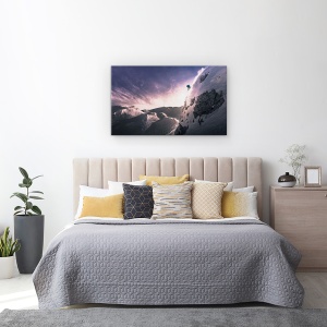 Tablou canvas - Zboara Pentru O Vreme, Vogel, Slovenia, Alpi, Purpuriu, 50 x 80 cm - Img 3