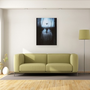 Tablou canvas - Zboara Spre Tine, Conceptual, Oameni, Stare De Spirit, Reflectie, Editare Creativa, 60 x 80 cm - Img 2