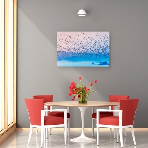 Tablou canvas - Zburand In Ceata Diminetii, Salbatic, Natura, Animal, 60 x 90 cm - Img 4