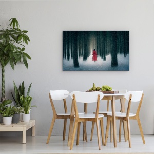 Tablou canvas - Zi Cu Zapada, Scufita Rosie, Fantezie, Basm, Poveste, 50 x 80 cm - Img 2