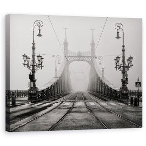 Tablou canvas - Zi Linistita, Budapesta, Pod, Ungaria, Ceata, 60 x 75 cm