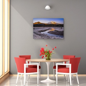 Tablou canvas - Zorii zilei, Peisaj, Grecia, Dimineata, Lac, 80 x 120 cm - Img 4