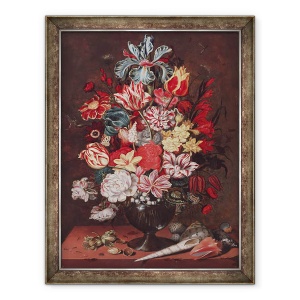 Tablou inramat - Abraham Bosschaert - Natura moarta cu flori, 70 x 90 cm