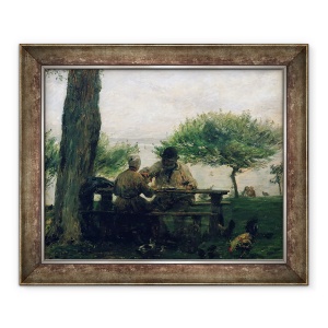 Tablou inramat - Adolphe-Felix Cals - Masa la Honfleur, 50 x 60 cm