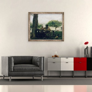 Tablou inramat - Adolphe-Felix Cals - Masa la Honfleur, 50 x 60 cm - Img 2