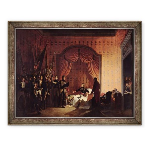 Tablou inramat - Adolphe Roehn - Generalul Bonaparte a primit steaguri austro-sardiniene capturate la Millesimo dupa batalia de la Montenotte din 13 aprilie 1796, 70 x 90 cm