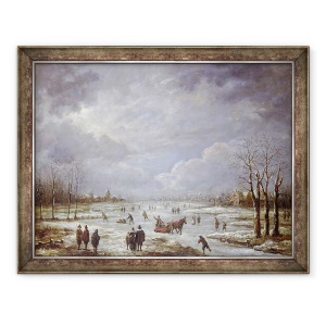 Tablou inramat - Aert van der Neer - Peisaj iarna, 60 x 80 cm