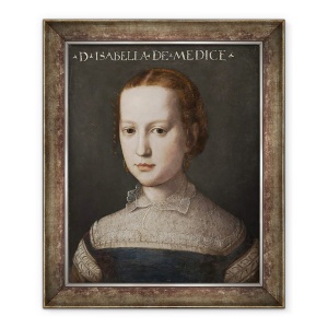 Tablou inramat - Agnolo di Cosimo Bronzino - Isabella de Medici, 70 x 85 cm