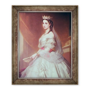 Tablou inramat - Albert Gräfle - Portret De Charlotte De Saxa-Cobourg-Gotha 1840-1927 Printesa a Belgiei si imparateasa Mexicului, 70 x 85 cm