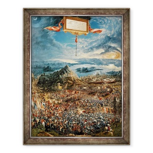 Tablou inramat - Albrecht Altdorfer - Batalia de la Issus, sau victoria lui Alexandru cel Mare, 60 x 80 cm