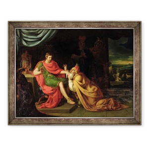 Tablou inramat - Alessandro Padovanino - Priam si Ahile, 60 x 80 cm