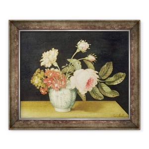 Tablou inramat - Alexander Marshal - Flori intr-un borcan Delft, 50 x 60 cm