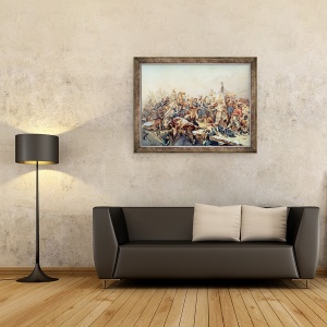 Tablou inramat - Alexandre Solde - Dominique Larrey traverseaza Bérézina, 70 x 90 cm - Img 2