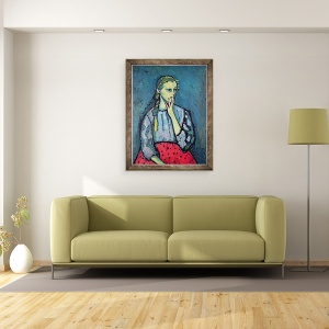 Tablou inramat - Alexej von Jawlensky - Portretul unei tinere, 60 x 80 cm - Img 3
