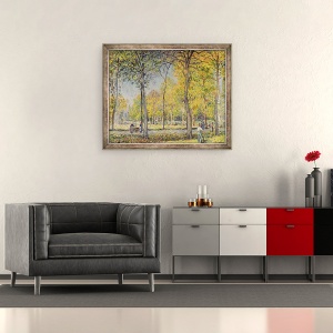 Tablou inramat - Alfred Sisley - Bois de Boulogne, 50 x 60 cm - Img 2