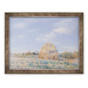 Tablou inramat - Alfred Sisley - Capita de fan pe malurile Loingului, 70 x 90 cm