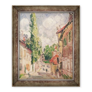 Tablou inramat - Alfred Sisley - Drumul intr-un sat, 50 x 60 cm