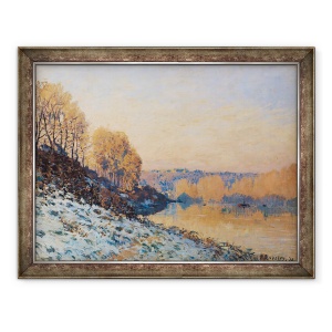 Tablou inramat - Alfred Sisley - Port-Marly, Frost Alb, 70 x 90 cm