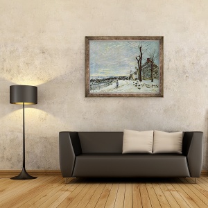 Tablou inramat - Alfred Sisley - Zapada la Veneux-Nadon, 70 x 90 cm - Img 2