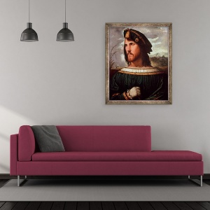 Tablou inramat - Altobello Meloni - Cesare Borgia 1475-1507 Duce de Valencia, 50 x 60 cm - Img 2