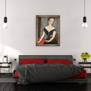 Tablou inramat - Amedeo Modigliani - Doamna G. van Muyden, 60 x 80 cm - Img 3