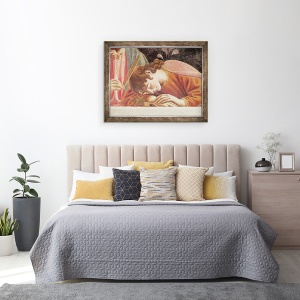 Tablou inramat - Andrea del Castagno - Cina cea de Taina, detaliu al Sfantului Ioan, 70 x 90 cm - Img 3