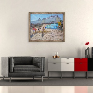 Tablou inramat - Andrew Macara - Jucand in nisip, 50 x 60 cm - Img 2